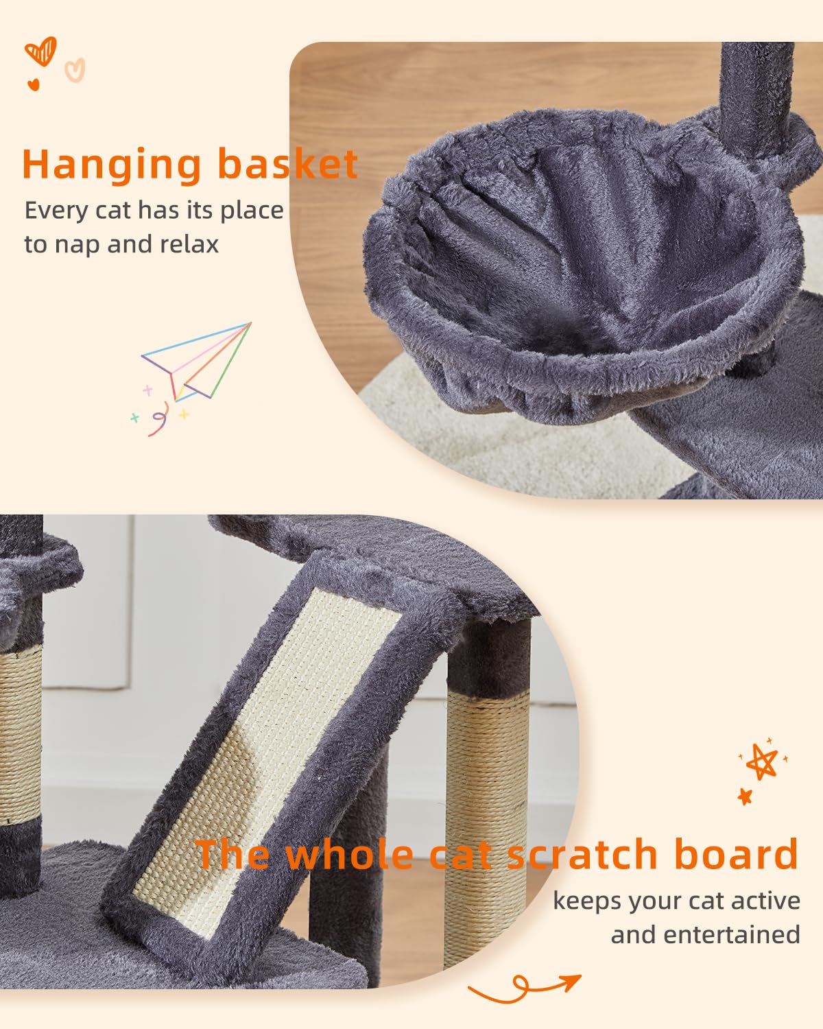 Taoqimiao raised-edges bed offers secure lounging for cats