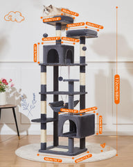 Taoqimiao cat-tree scratching-posts satisfy claws and protect furniture.