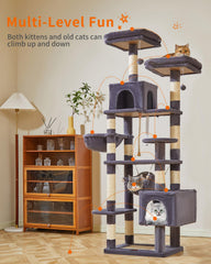 Taoqimiao cat tree scratching posts provide safe multi-layer scratching