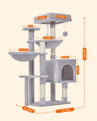 Taoqimiao Cat Tree natural sisal pillar satisfies scratching and paw care