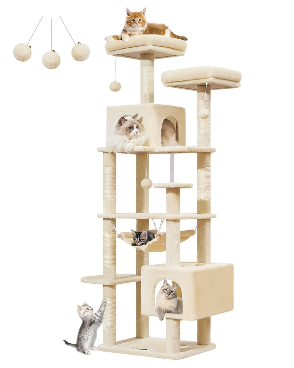 Taoqimiao MS020SM beige cat tree base for sturdy stability