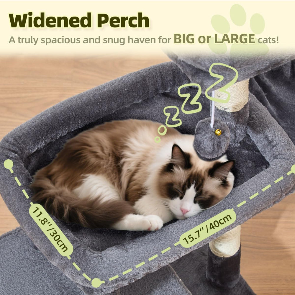Taoqimiao MS043G cat tree top-view perch offers high lookout for curious cats