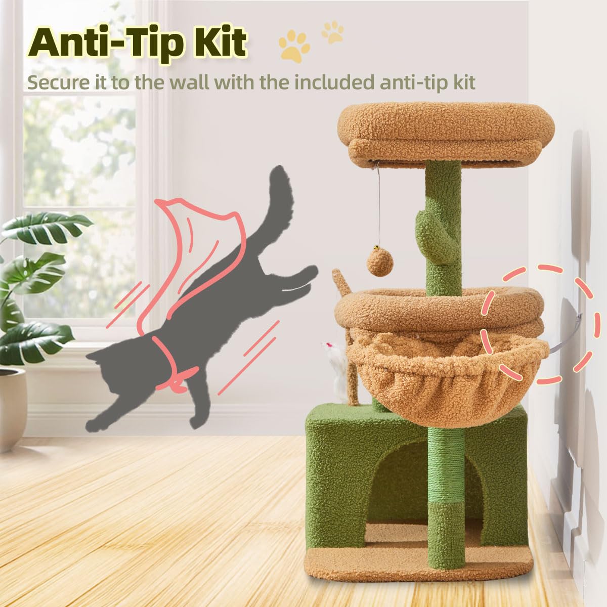 Taoqimiao MS043T teaser pole with mouse toy sparks hunting play