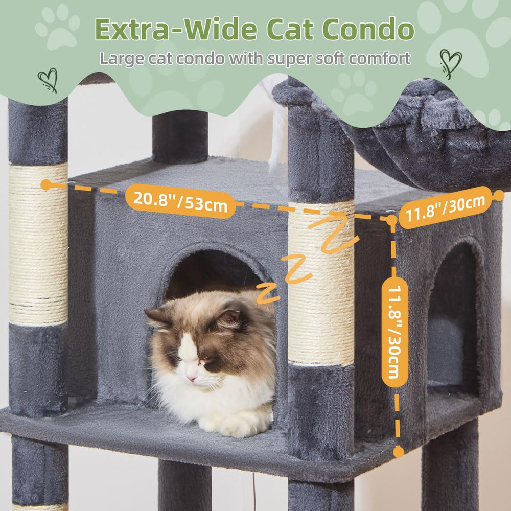 Taoqimiao widened condo offers spacious resting area for large cats