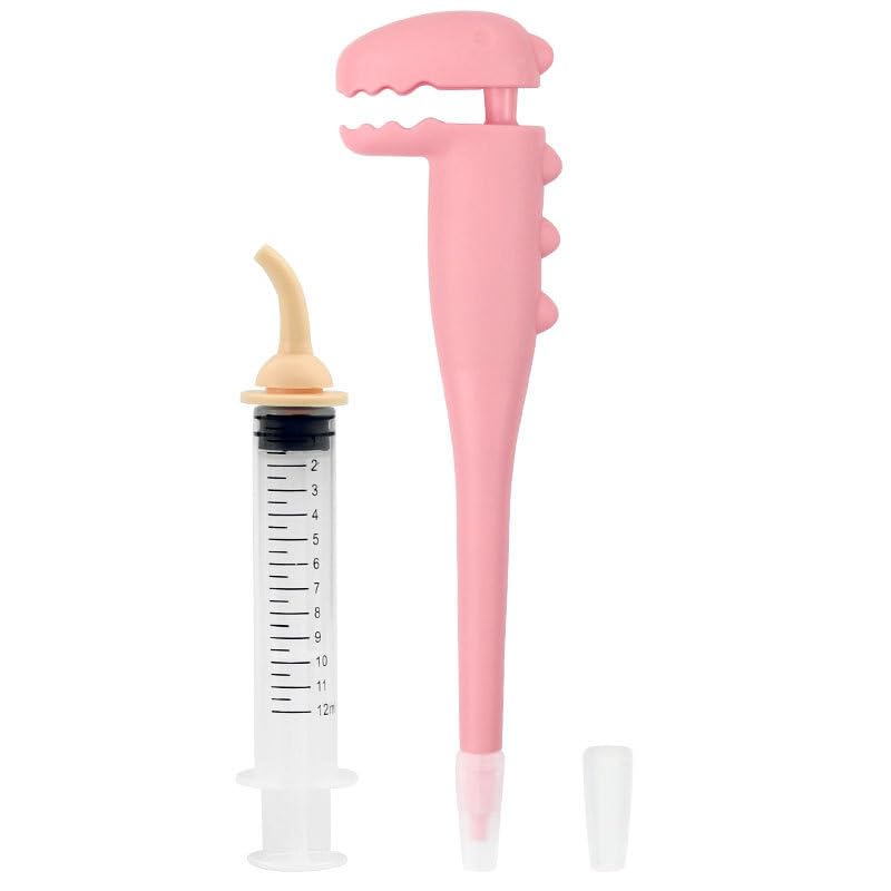 TAOZUA pink-pusher pill dispenser close-up for simple pet pill loading.