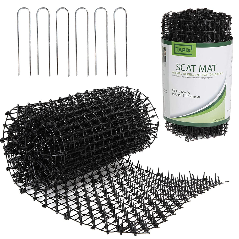 Tapix cat scat mat full-size 8x12 laid flat to deter digging around plants