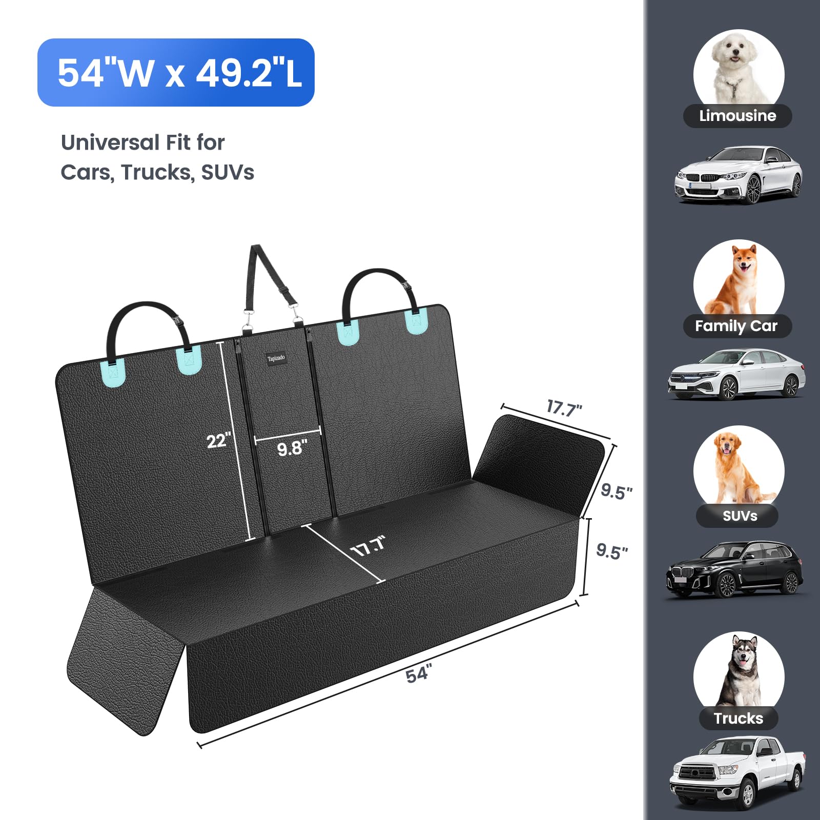 Tapizado easy-clean PU leather surface cleaned with vacuum or damp cloth.