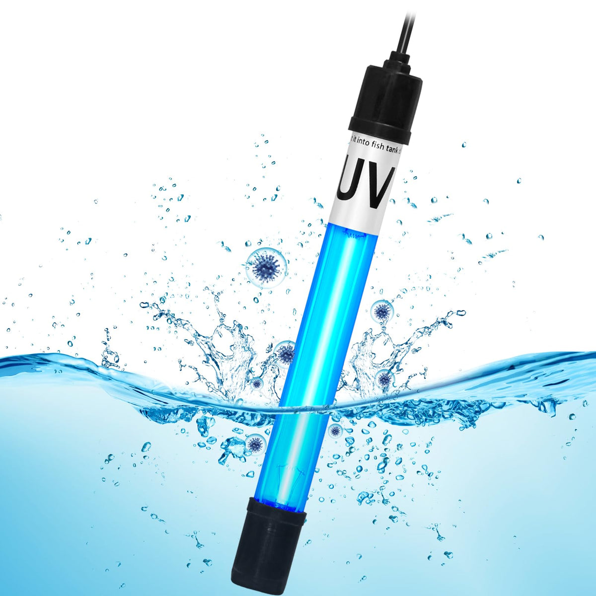 Tararium Aquarium Light 7W closeup shows compact UV-C lamp aiding water clarity