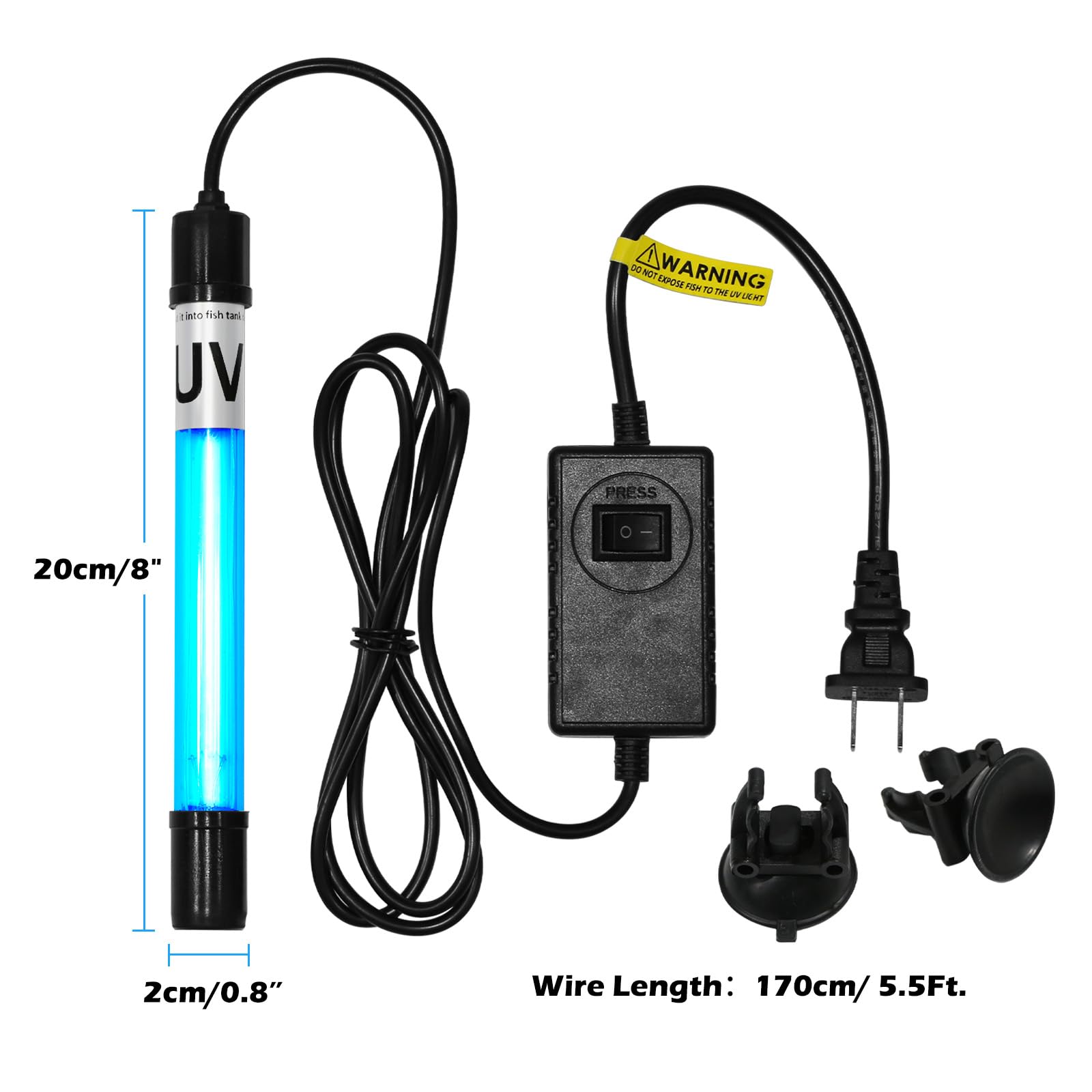 Tararium Aquarium Light 7W crystal water image showcases clearer water and inviting tank appearance