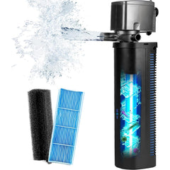 Tararium U-V Filter 600GPH flow close-up enhances water movement for clarity.
