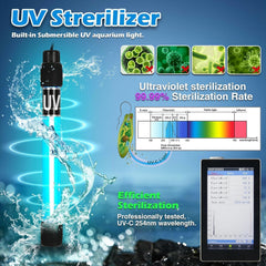 Tararium U-V Filter with baffle filtration reduces debris for clearer water.