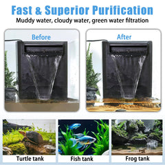 TARARIUM bottom-suction turtle-filter removes debris from tank bottom