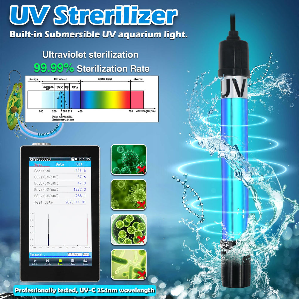 Tararium unit with separate switch controls for pump and UV light.