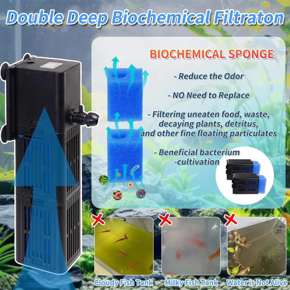 Tararium submersible pump assembly illustrates quick three-step installation.