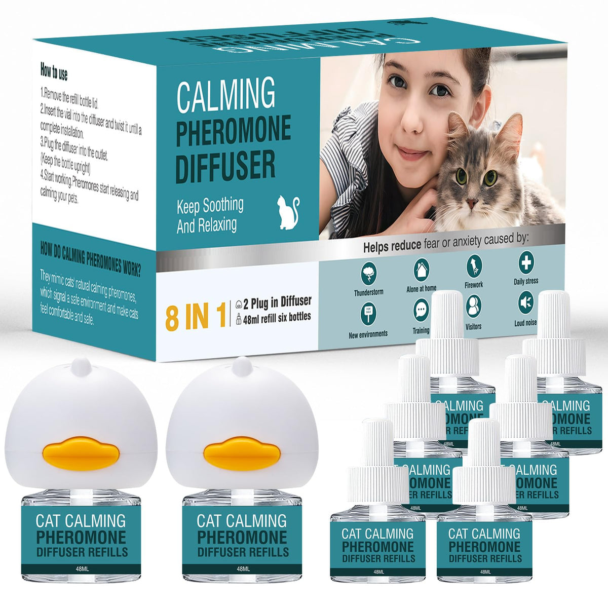Taraxa Cat Calming Diffuser plugged in for a calmer home and reduced stress