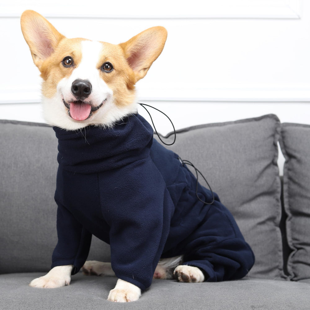 TARFEPA dog winter coat side view with adjustable neck for wind protection