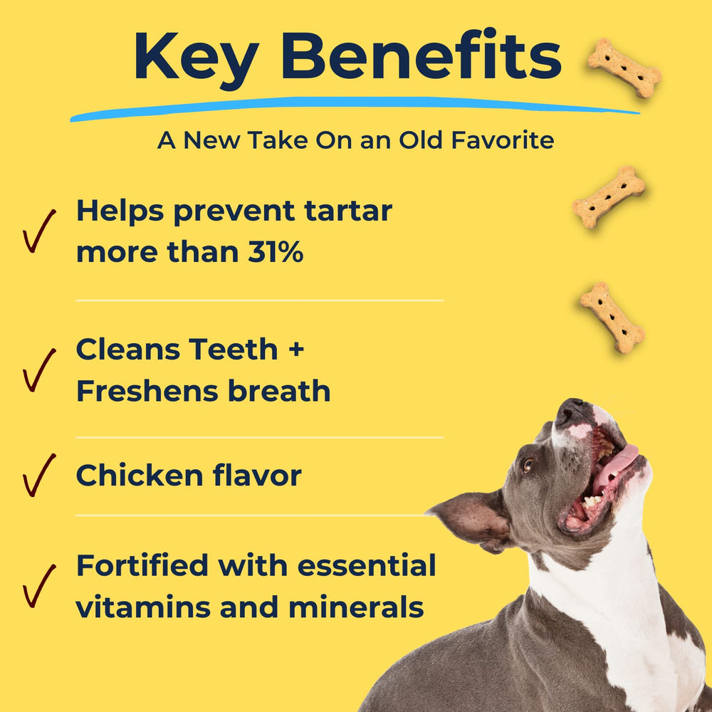 Tartar Shield crunchy texture aids chewing and oral care while satisfying taste.