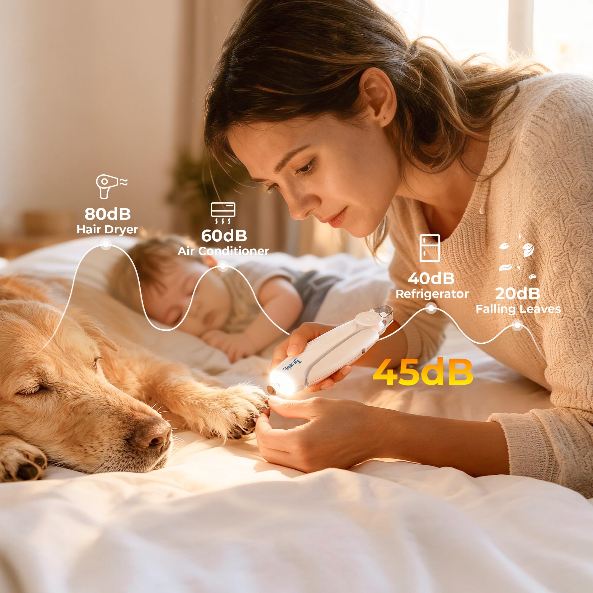 Taruphic 2in1 quiet trimming operation reduces pet stress during grooming