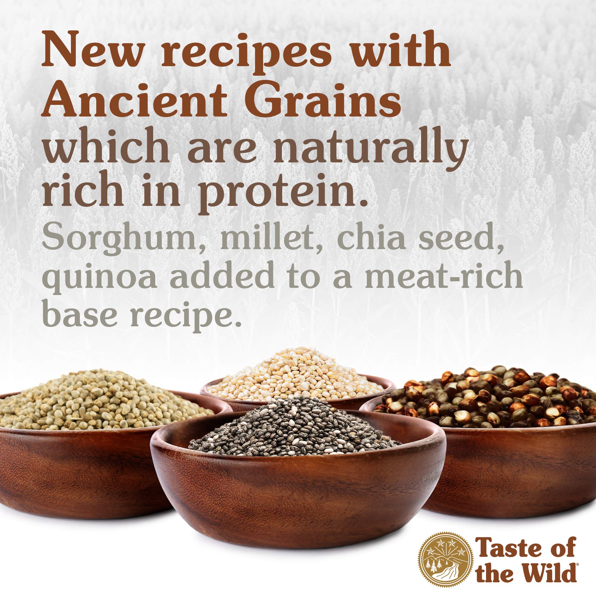 Taste of the Wild Ancient Stream omega fats promote healthy skin and coat