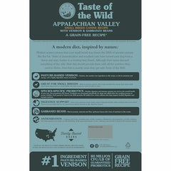 Taste of the Wild Appalachian Valley small-breed kibble closeup ideal for tiny mouths