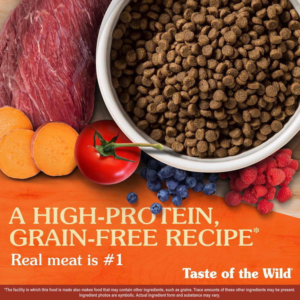 Taste of the Wild High Prairie Puppy probiotics and prebiotics support healthy digestion.
