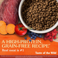 Taste of the Wild High Prairie Puppy probiotics and prebiotics support healthy digestion.