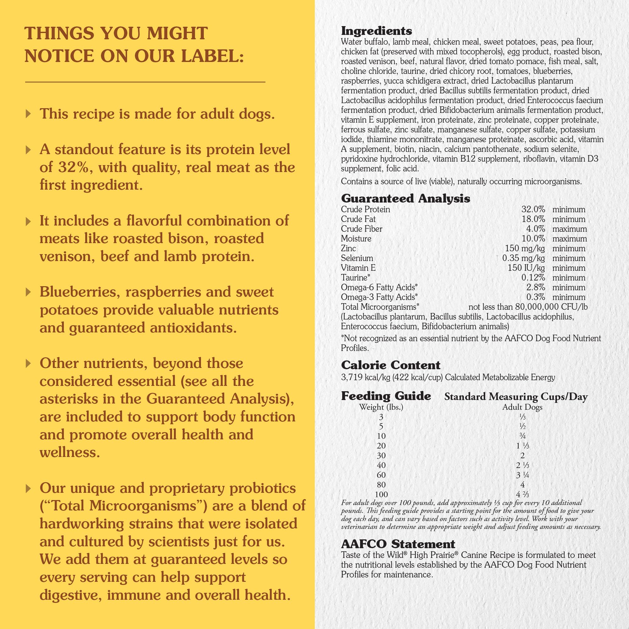 Taste of the Wild High Prairie fruits and vegetables image providing antioxidant-rich nutrition