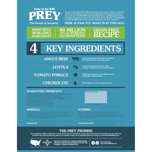 Taste of the Wild PREY Angus beef ingredient highlight pasture-raised quality