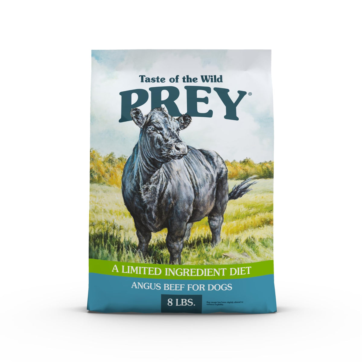 Taste of the Wild PREY dry dog food in a bowl showing protein-rich formulation