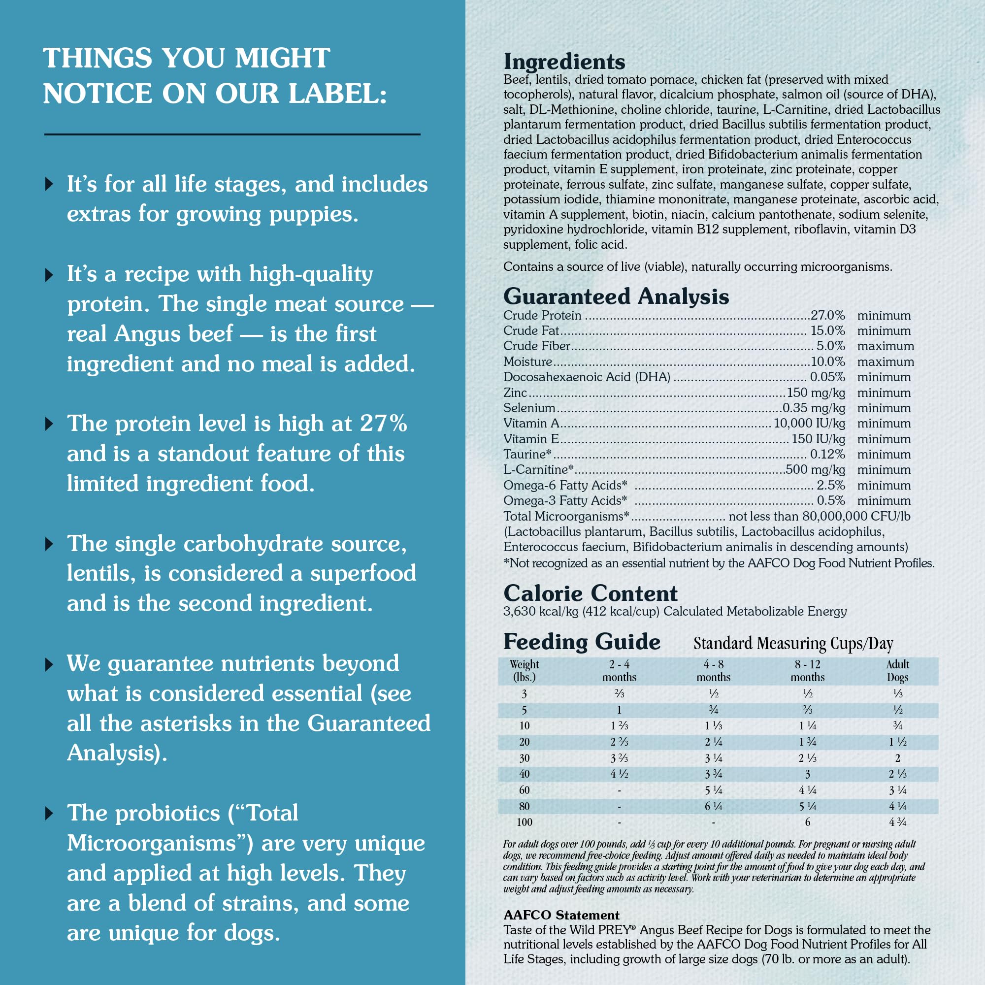 Taste of the Wild PREY four-ingredient formula emphasizes simplicity and digestibility