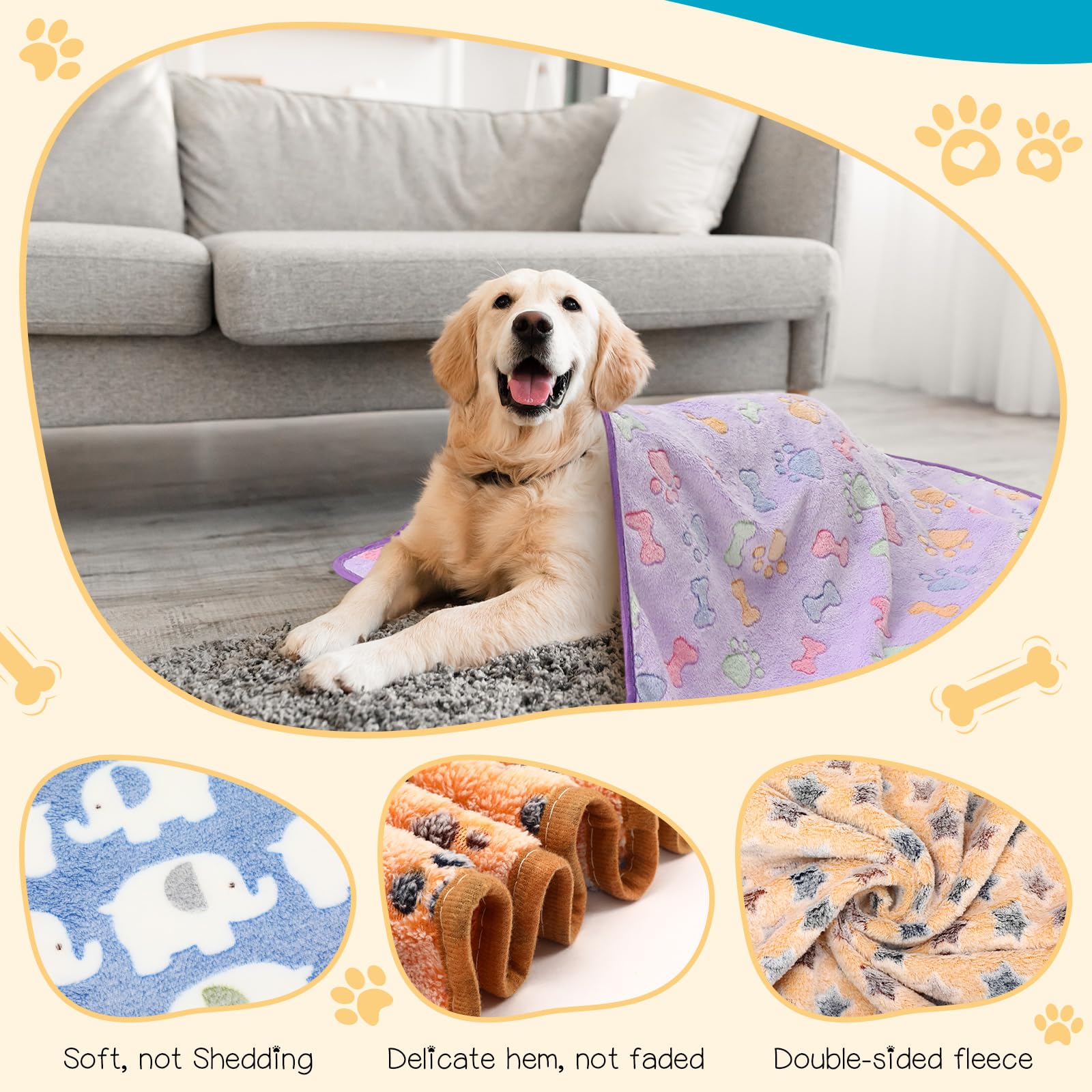 Tatuo 41x30 inch blanket designed for small dogs like Chihuahuas and cats.