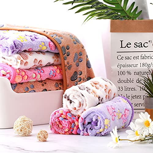 Tatuo dog blanket coffee paw-print versatile for crate and car travel