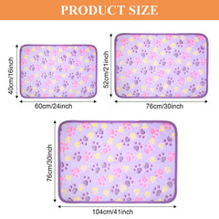 Tatuo dog blanket purple paw-print cute bedding for pets