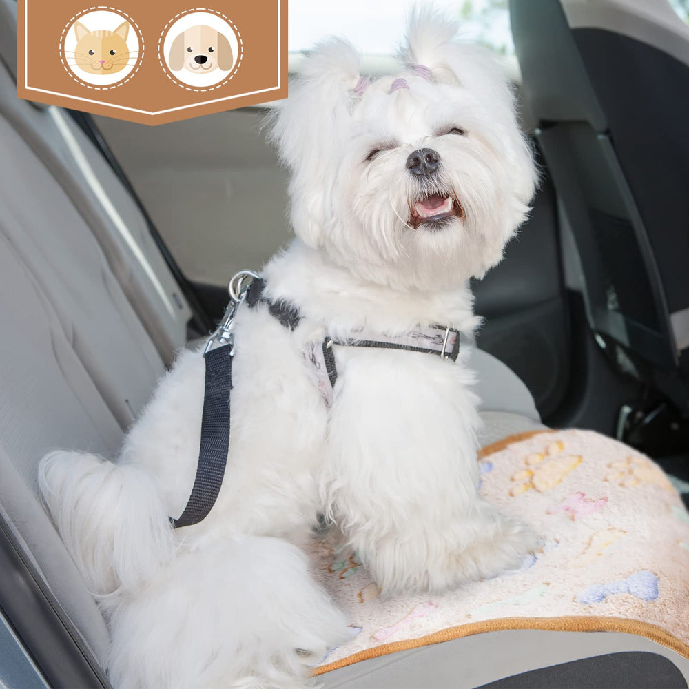 Tatuo puppy blanket star blue pattern cushions dogs during car rides.