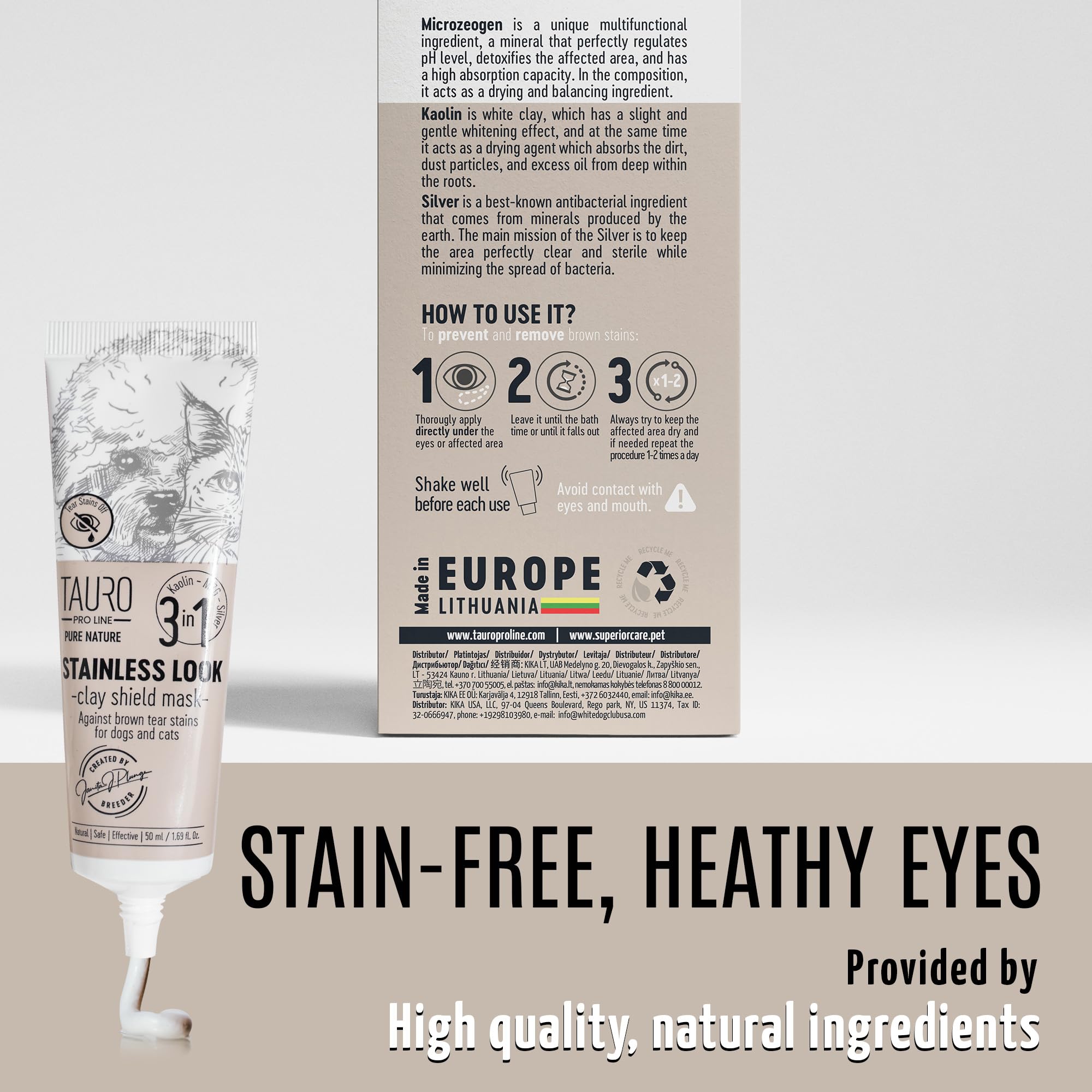 Tauro Pro Line before-after image illustrating potential stain reduction