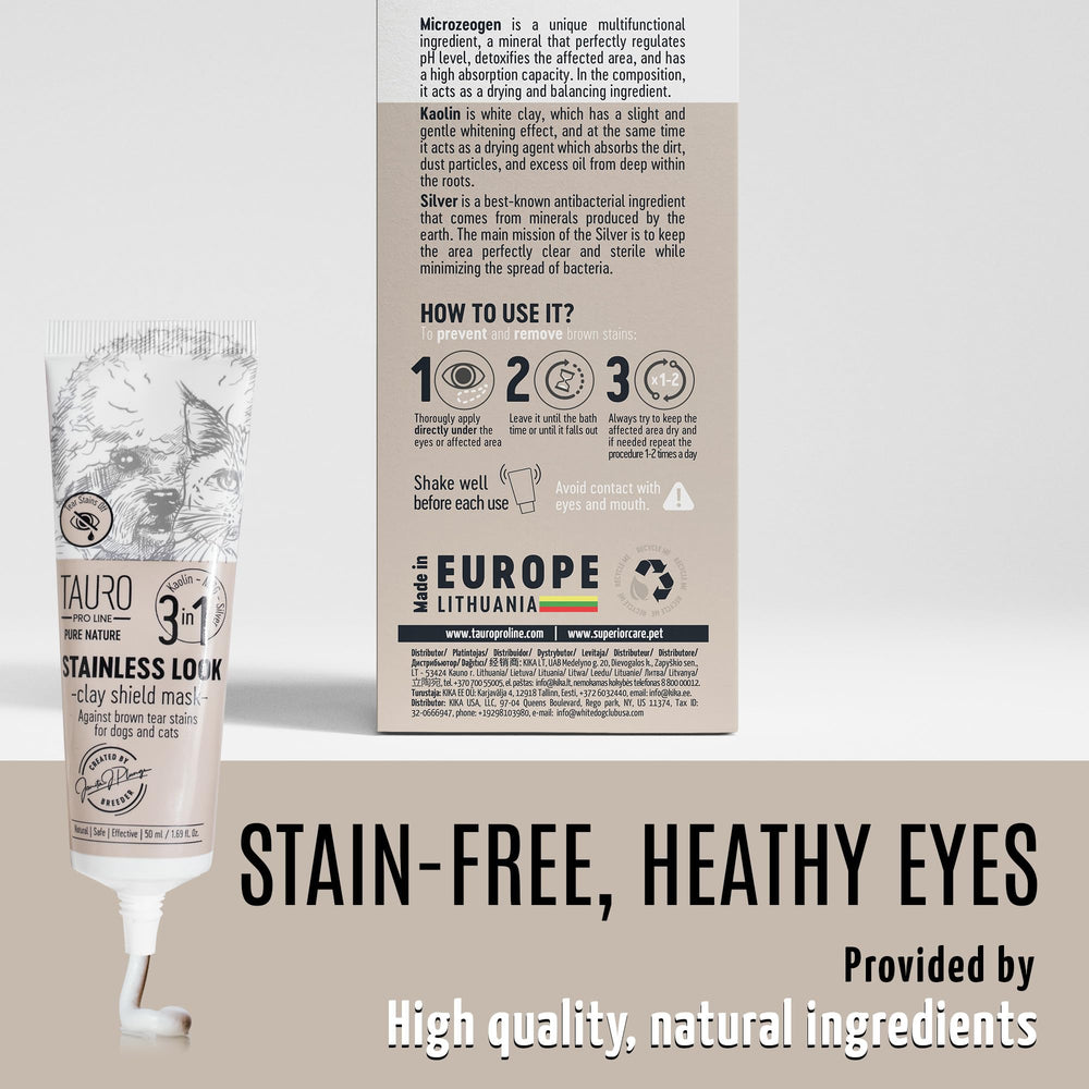 Tauro Pro Line before-after image illustrating potential stain reduction