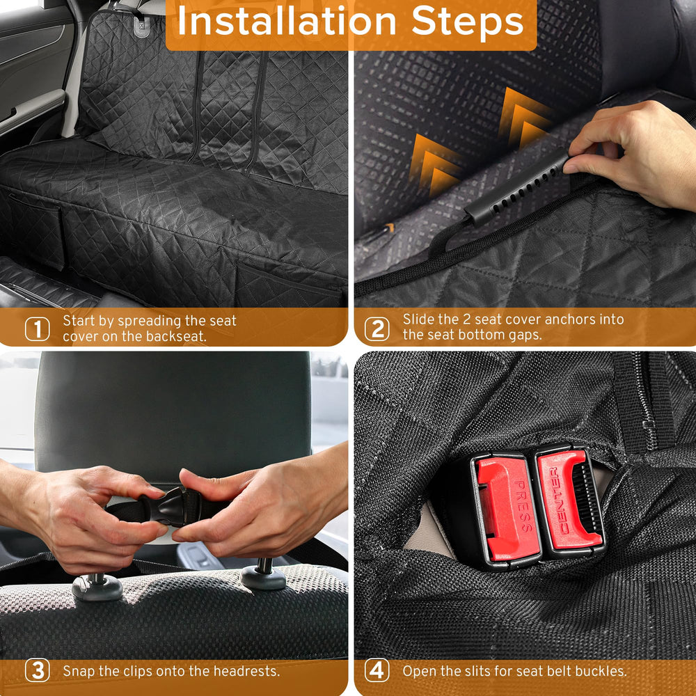 TAUYANG easy-clean, machine-washable dog seat cover after trips