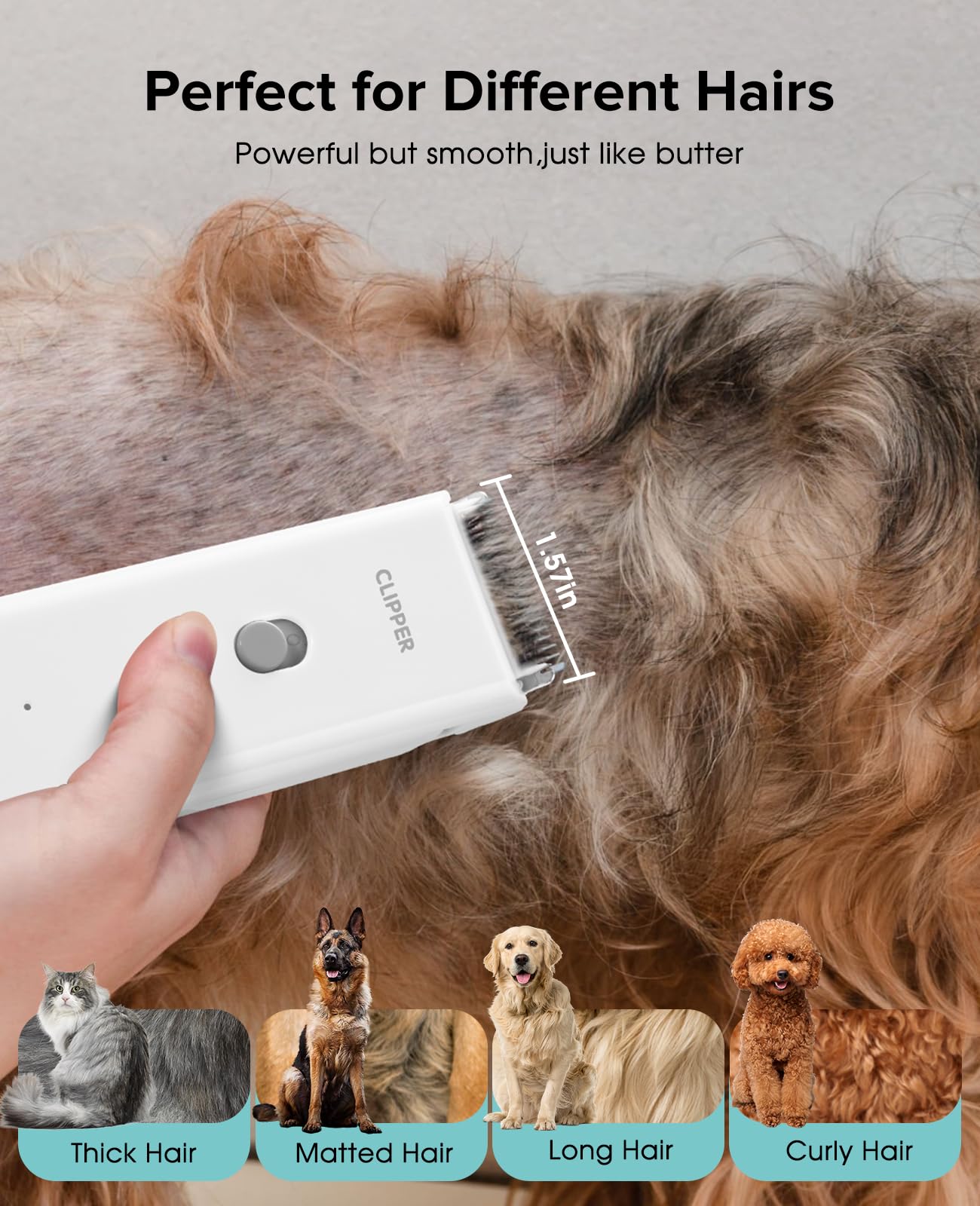Tawiijou ceramic blade delivers smooth cuts with minimal pulling during grooming.