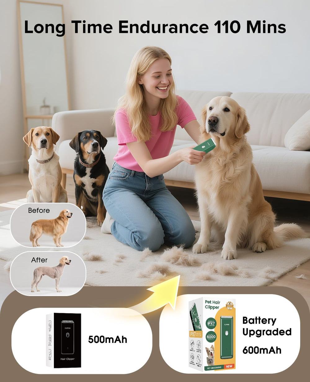 Tawiijou cordless pet clippers ready for battery powered grooming anywhere