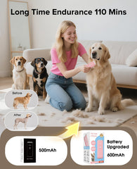Tawiijou Pet Clippers cordless operation enables flexible grooming anywhere.