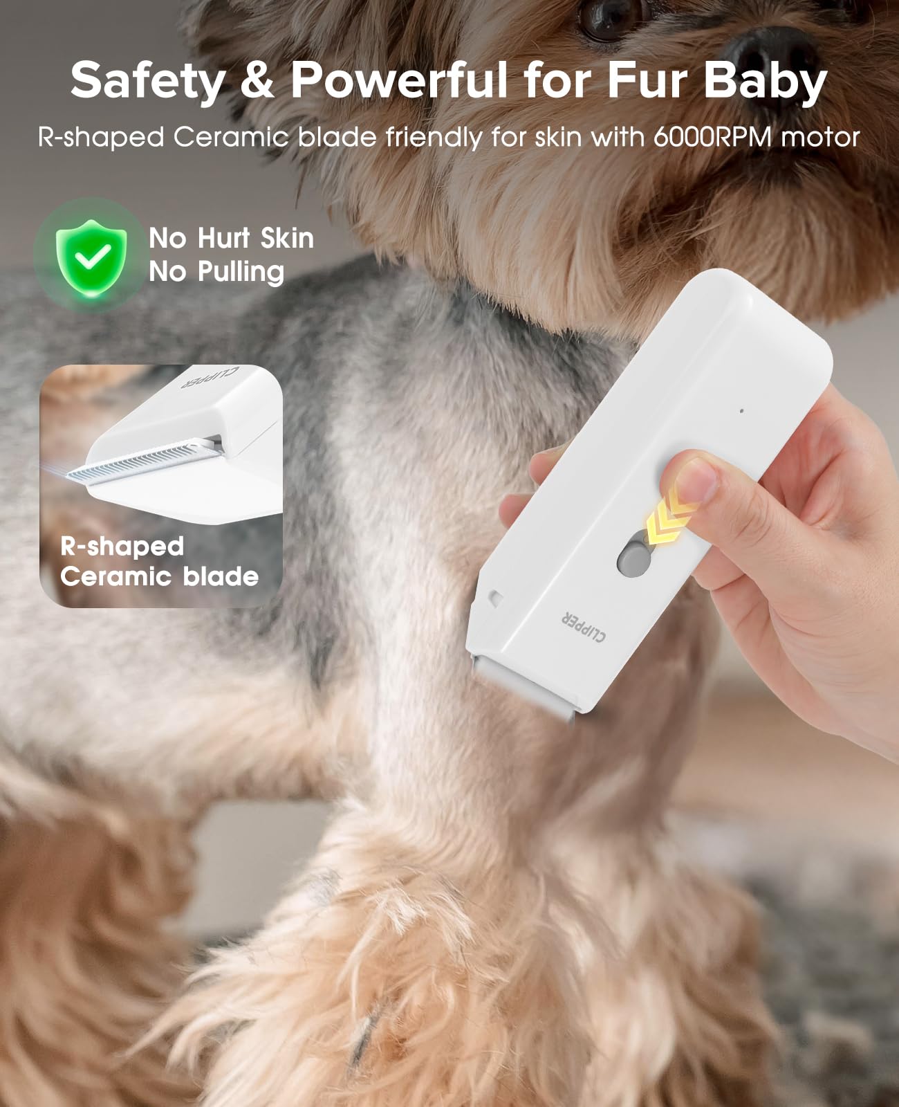 Tawiijou detachable blade for dogs and cats enables simple blade swapping.