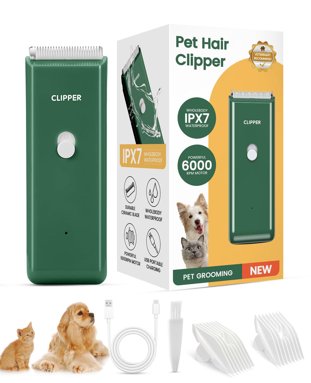 Tawiijou pet clippers closeup showing ceramic blade for precise grooming