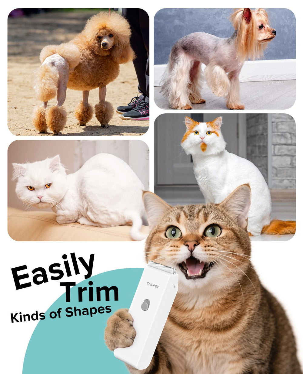 Tawiijou Pet Clippers includes guide combs and cleaning brush for versatile trims.