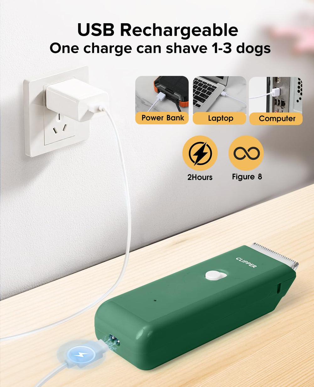 Tawiijou pet clipper kit includes guides and cleaning brush