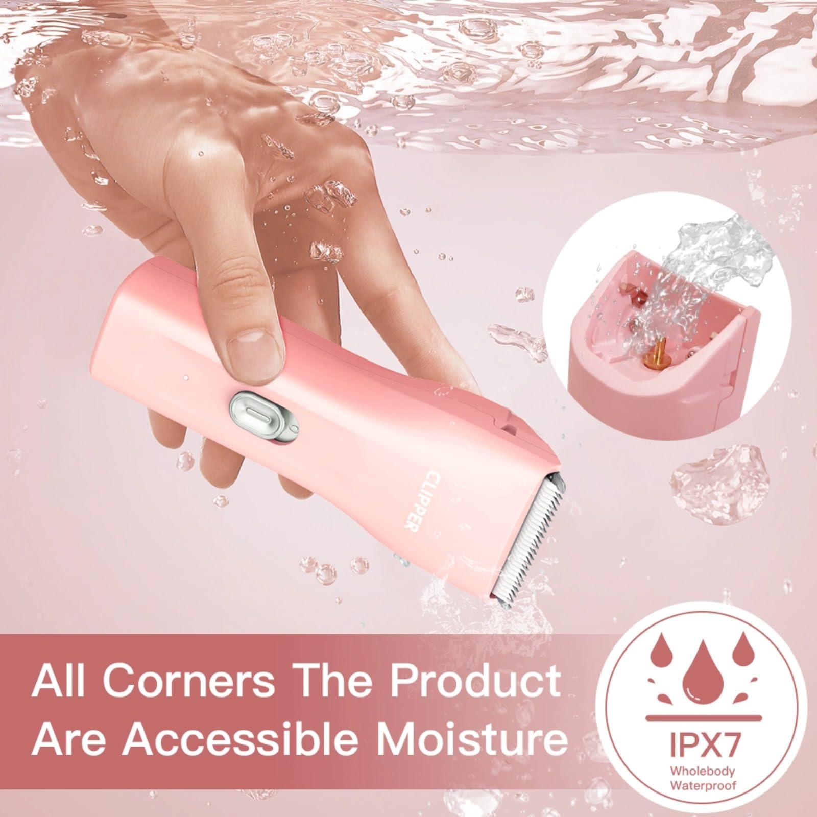 Tawiijou Pet Hair Clipper with charging cable, brush, and travel bag for tidy grooming.