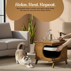 TAYROCK durable pet-safe wood construction—solid and stylish furniture.