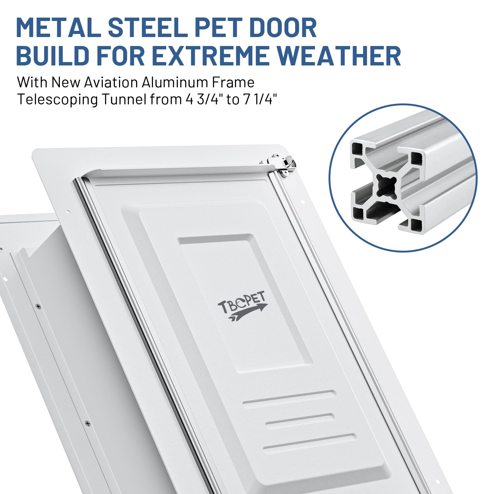 TBC PET dog door wall 2.0 aluminum-lock enhances home security and pet access control