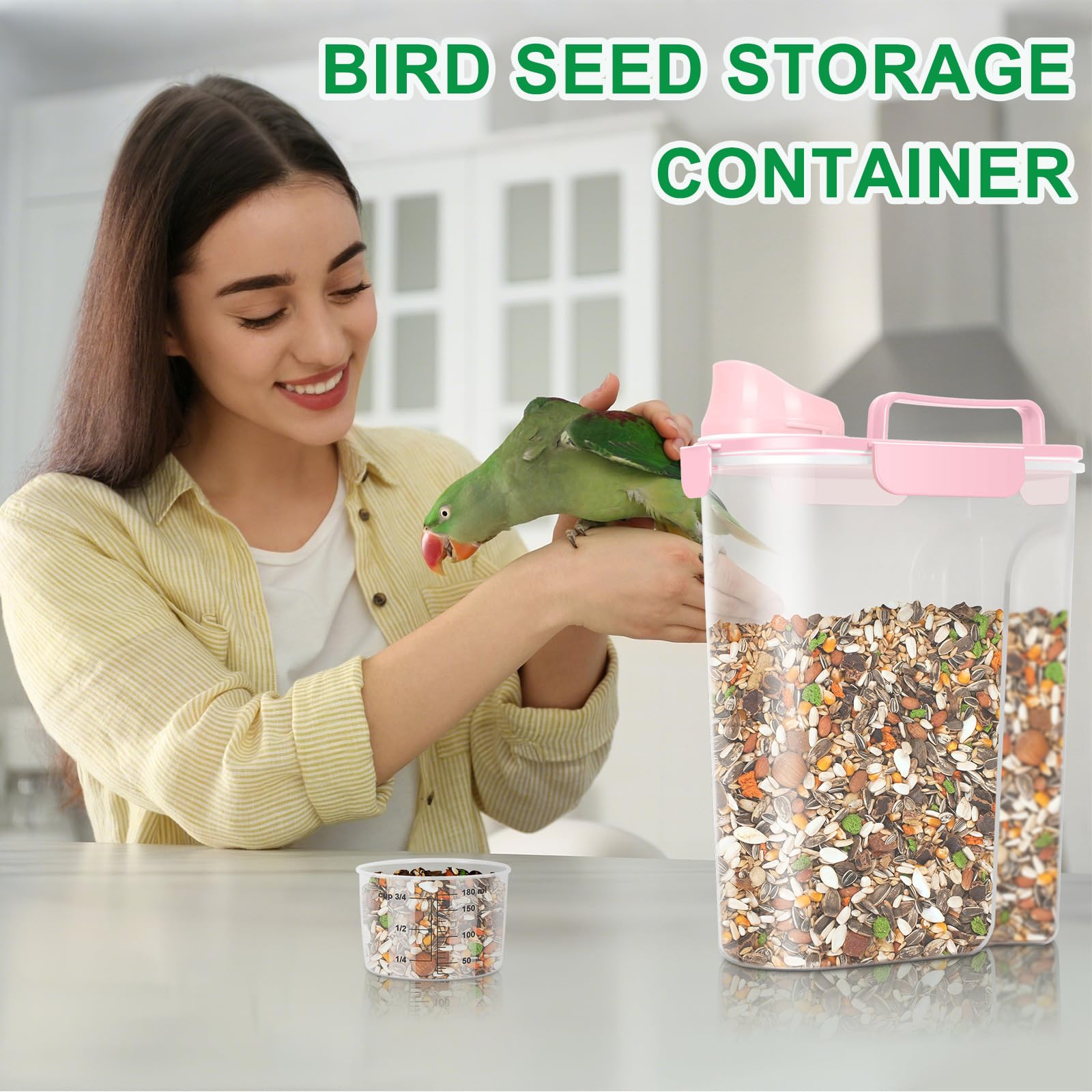 TBMax 6-quart capacity stores 5–7 lb bags of dry pet food as needed.