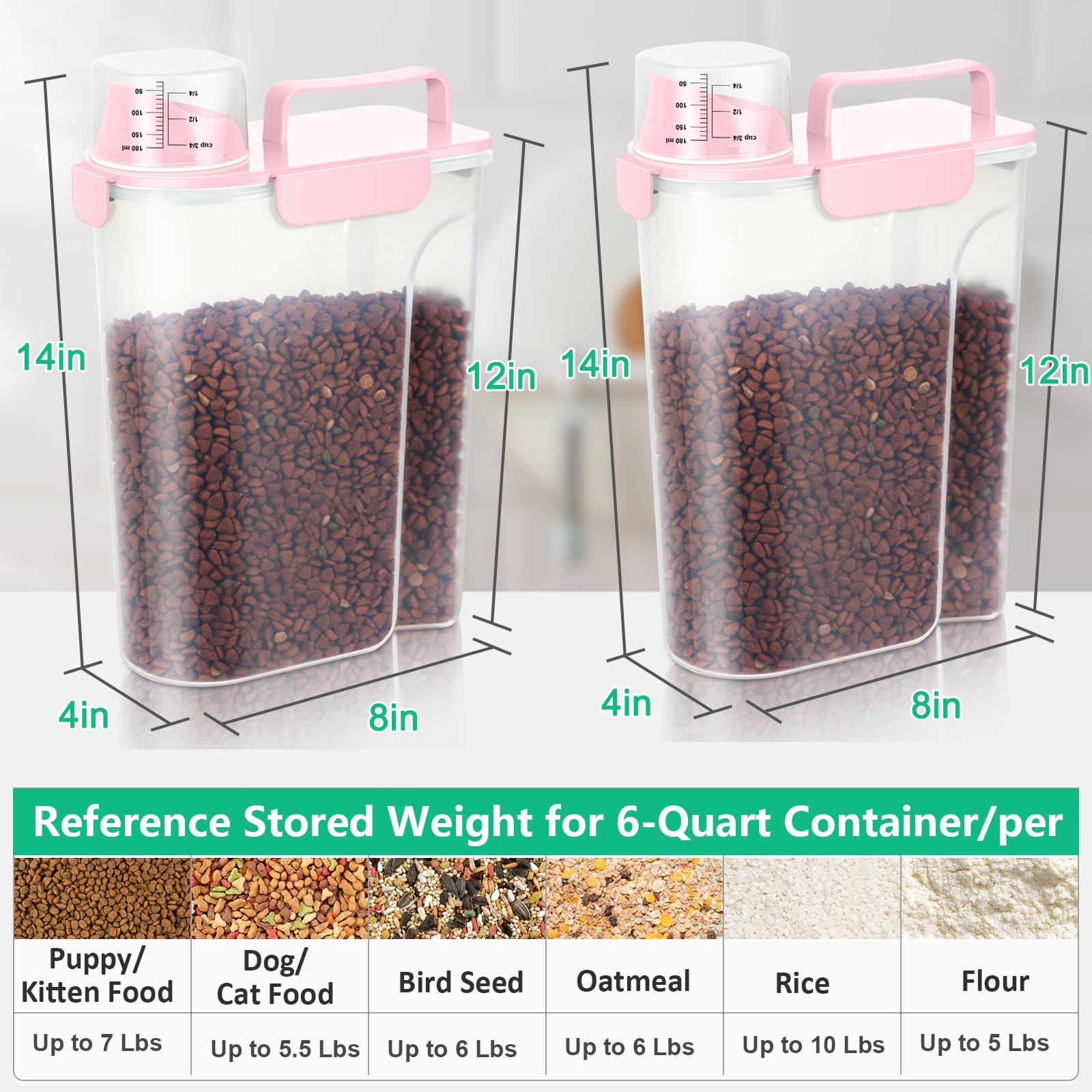 TBMax airtight dog food bin with snap-lock latches keeps kibble fresh and spills contained.