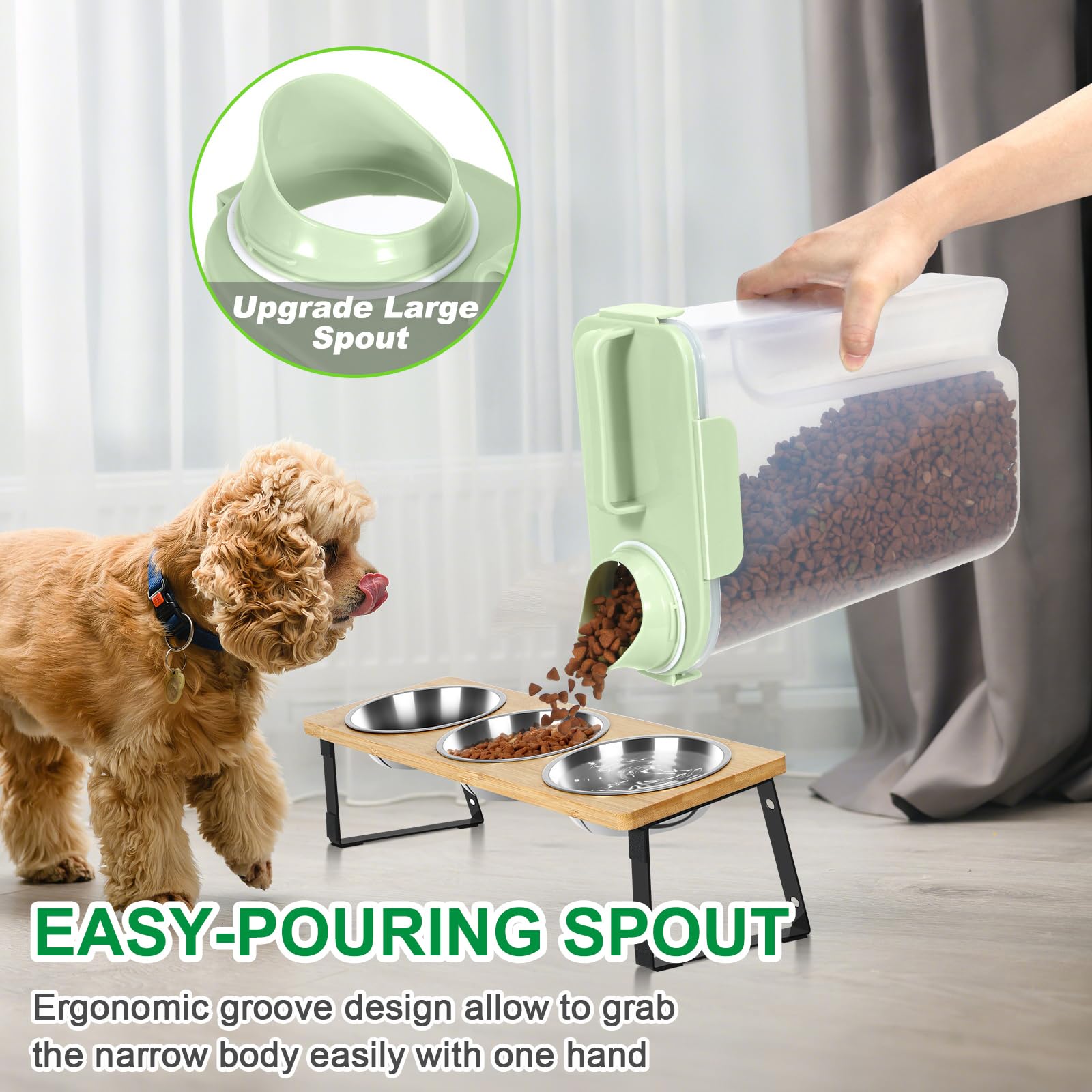 TBMax airtight dog food container with snap-lock latches preserves freshness.